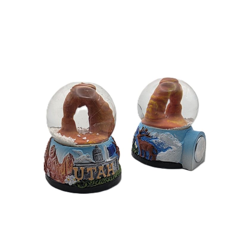 Utah Arch Snow Globe Magnet