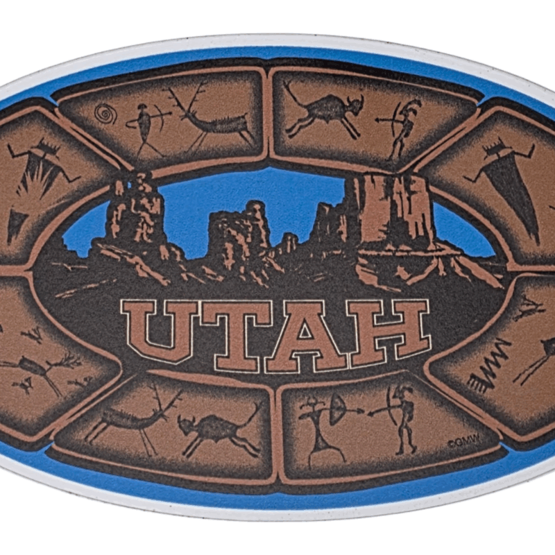Utah Sticker of Petroglyphs