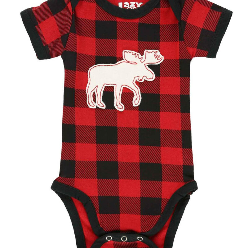 Moose Plaid Onesie