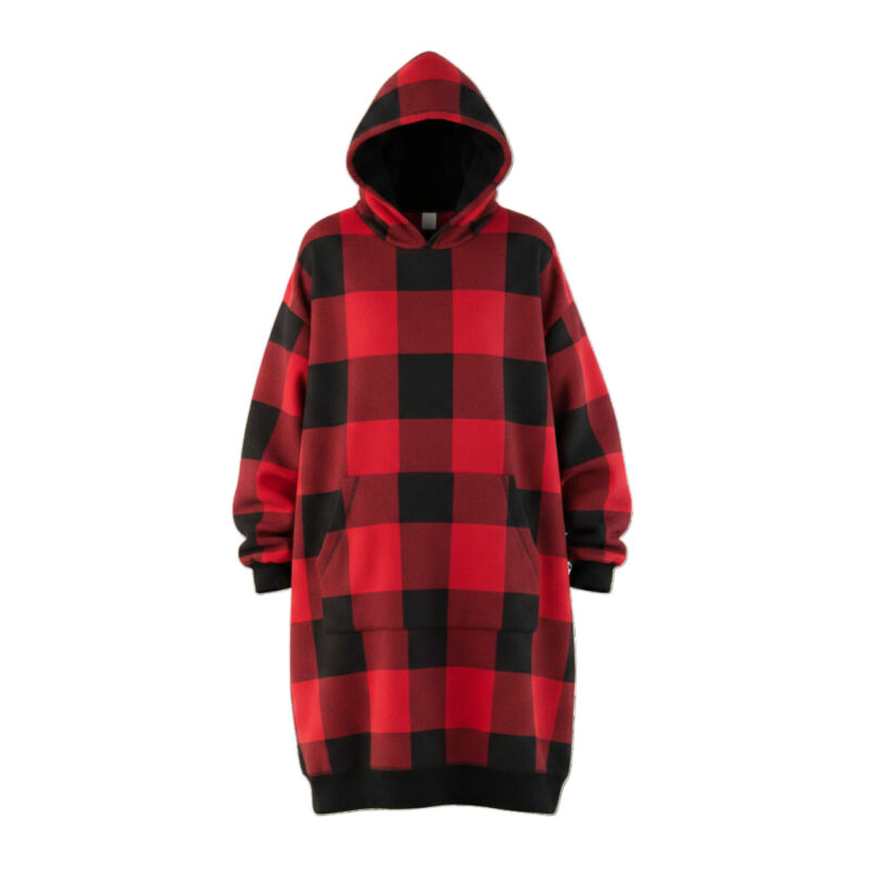 Red Plaid Sleep Hoodie