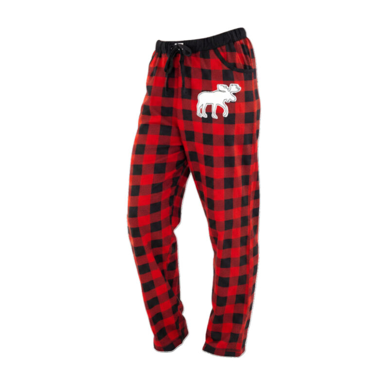 Red Plaid Moose Women's Pj Pants